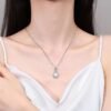 92.5 Sterling Silver Pearl Pendant and Earring Set with Green Stone Accents – Zaishree